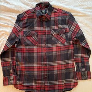 Jachs Red and Black Plaid Casual Shirt
